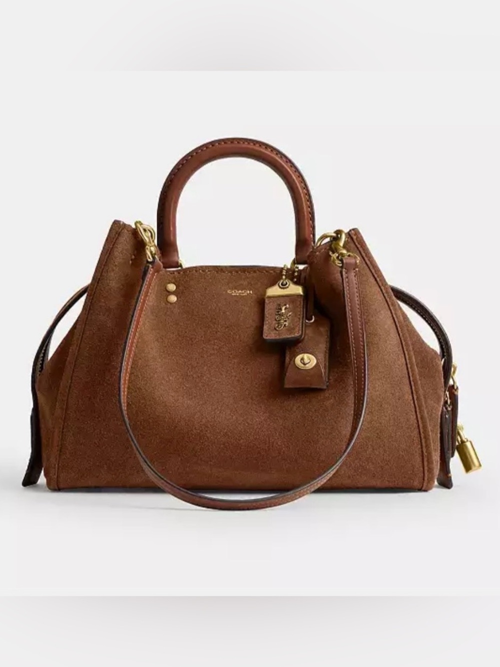 NWT Coach Rogue 31 Warm Brown Suede CCX24 3Way